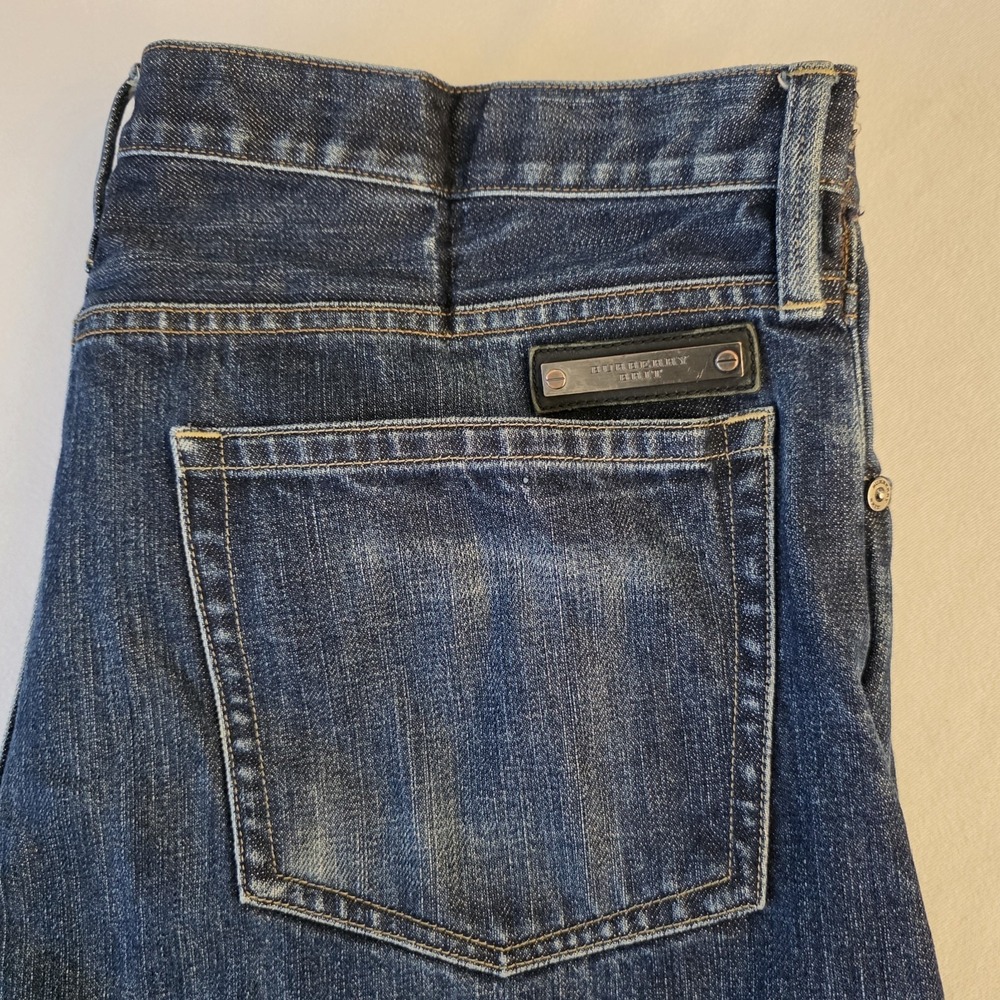 Burberry Brit Steadman Dark Blue Button Fly Straight Leg Denim Jeans Sz‎ 38X30